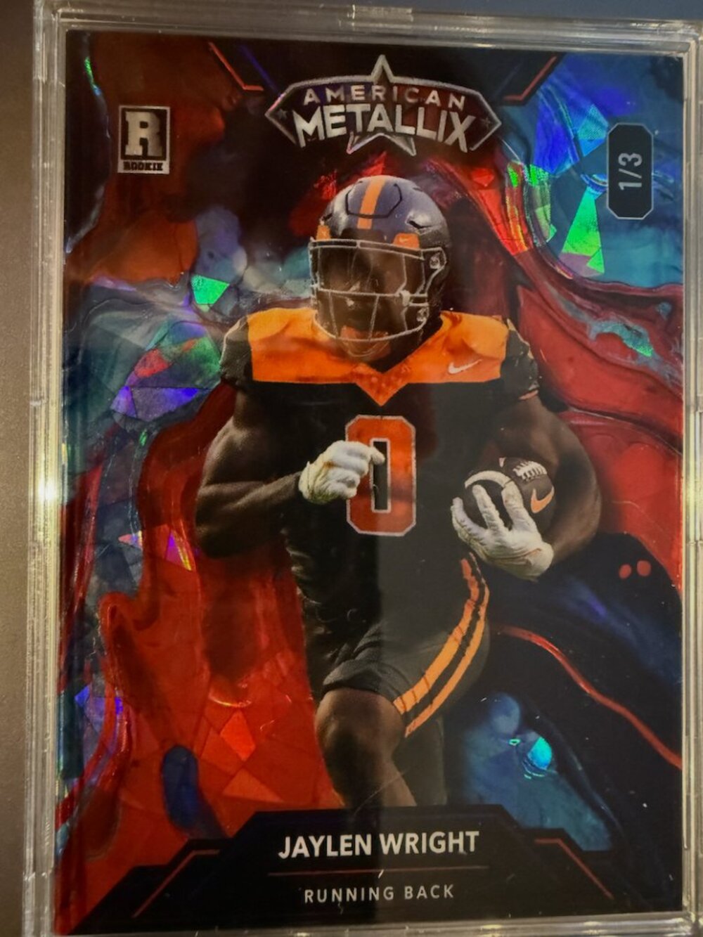 Jaylen Wright WMF-JW | 2023 Wild Card American Metallix Rookie | 1/3